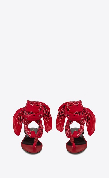 DALLAS Bandana open sandals in leather